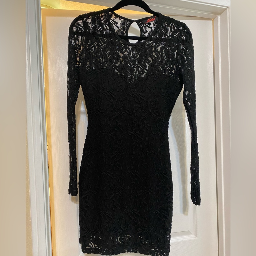 ASOS Motel Brand Bodycon Black lace dress